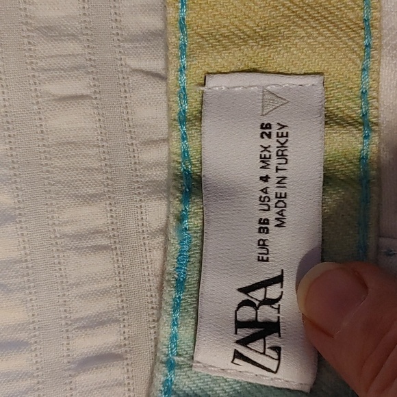 🌸Host Pick🌸Nwt Women's Zara Mid Rise Straight Leg Multi Colour Jeans - Picture 5 of 8